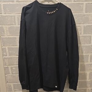 YoungLA Black Long Sleeve Tee Classic Crew